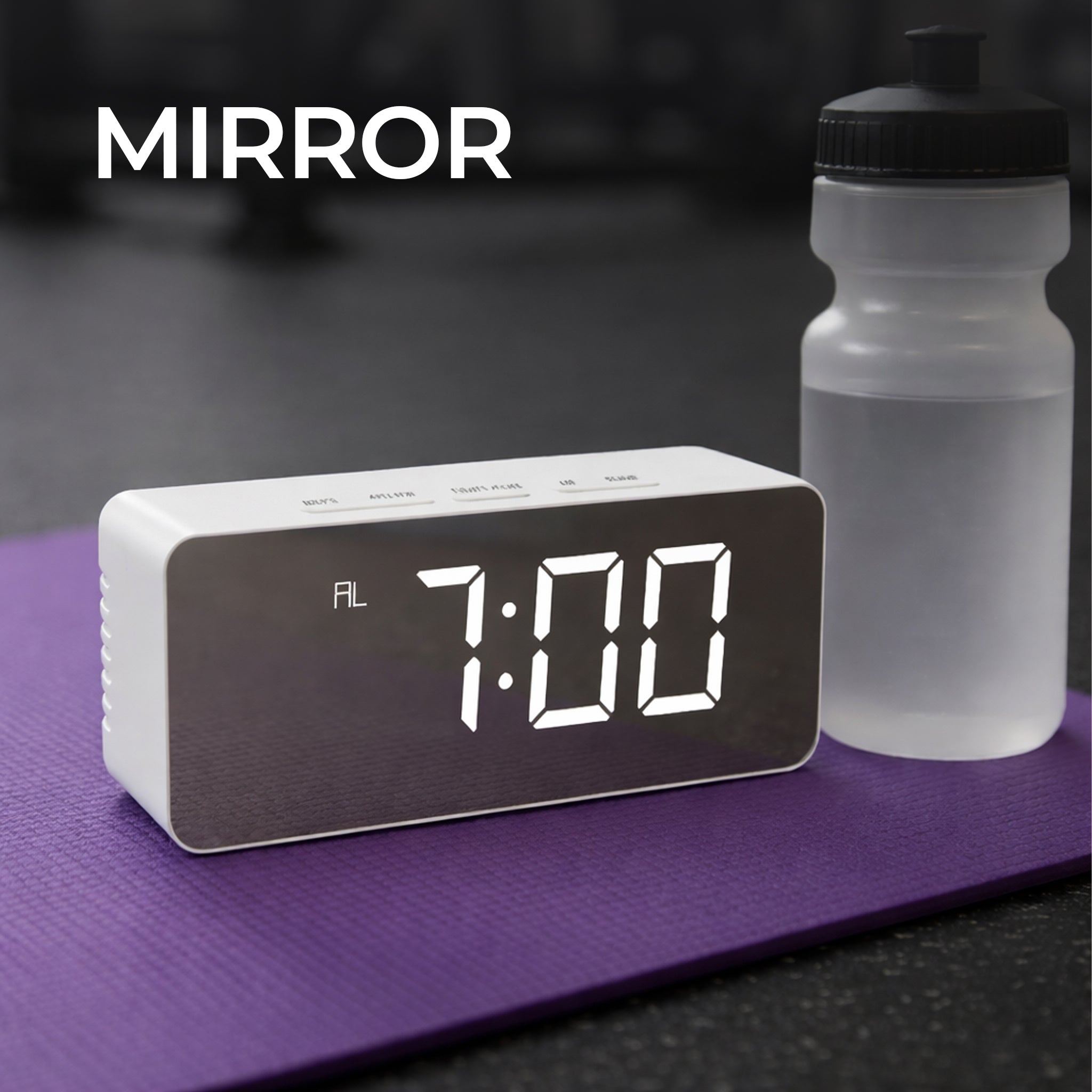 Digital Mirror Alarm Clock | Smart Sensor | Date & Temperature Display (Copy).