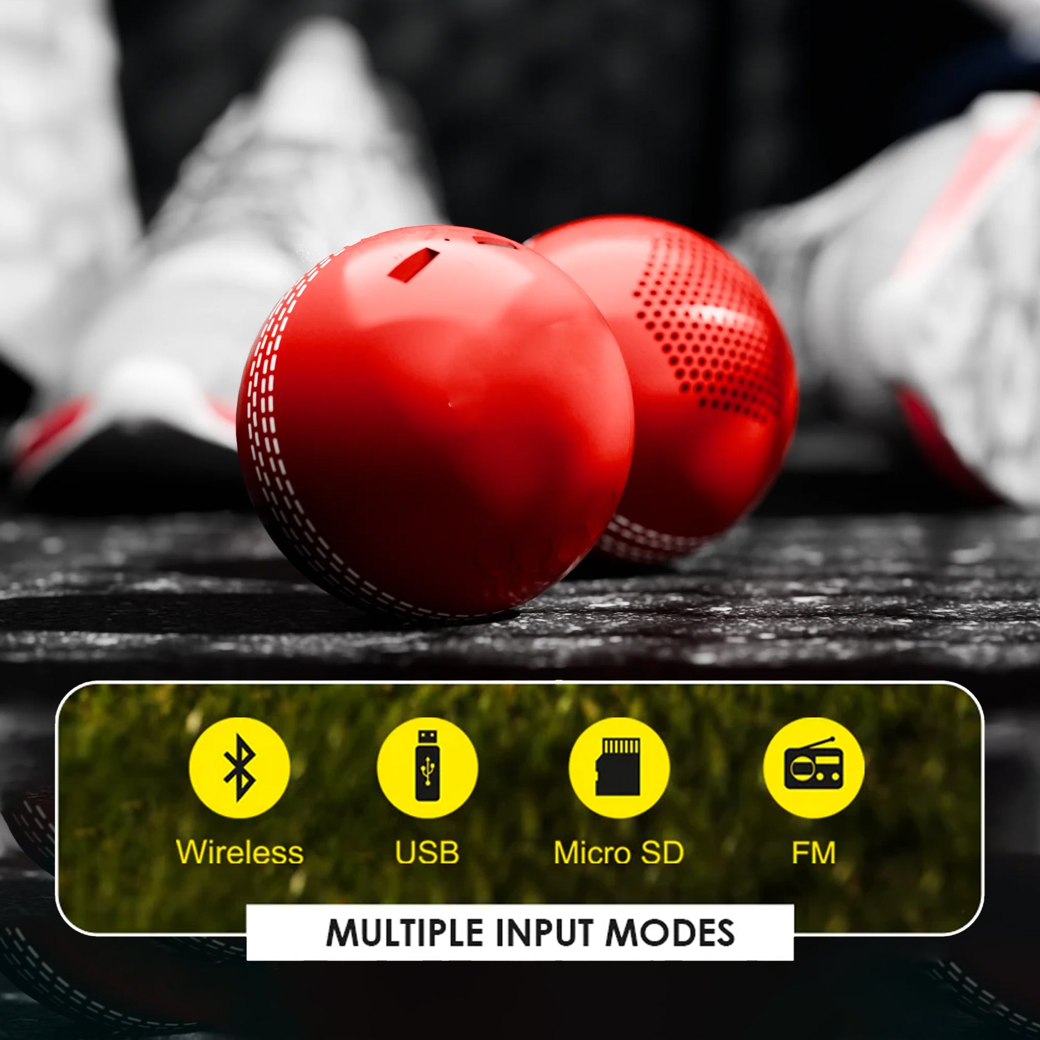 BallX | Cricket Ball Bluetooth Speaker | 5W Portable Speaker for Cricket Fans | Assorted Colour
