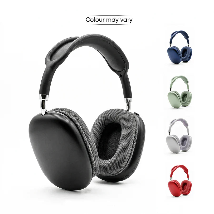AuraX | P9 Wireless Bluetooth Headphones with Deep Bass & Noise Isolation | Over-Ear Foldable Design | Assorted Colours