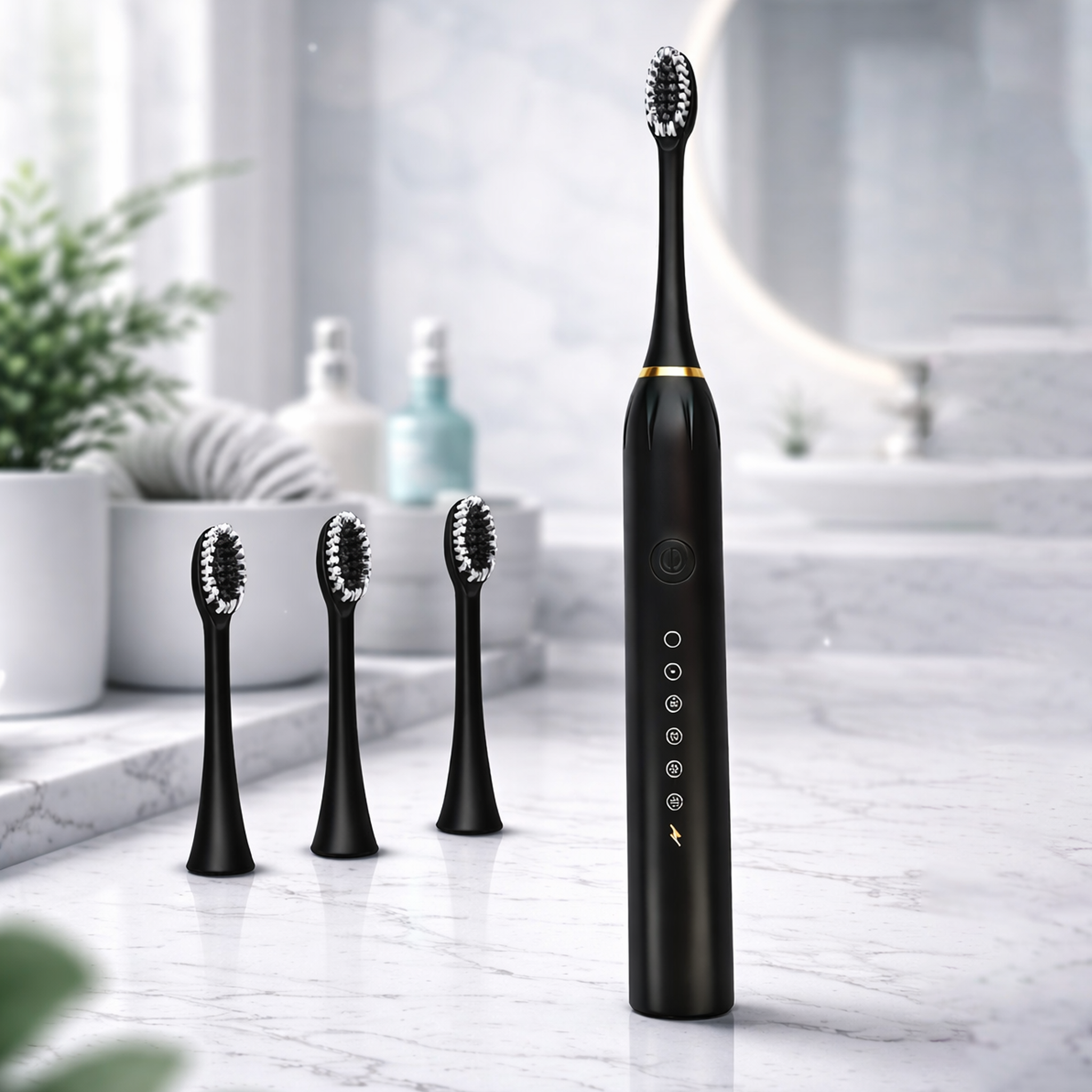 ZivX DentX | Sonic Electric Toothbrush | 5 Cleaning Modes | 3 Brush Heads | 40,000 Strokes/Min | IPX7 Waterproof | USB Rechargeable | Smart 2-Min Timer