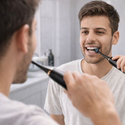 ZivX DentX | Sonic Electric Toothbrush | 5 Cleaning Modes | 3 Brush Heads | 40,000 Strokes/Min | IPX7 Waterproof | USB Rechargeable | Smart 2-Min Timer