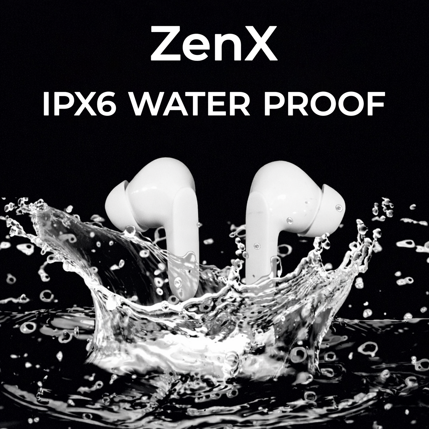 ZivX ZenX | True Wireless Earbuds | Bluetooth v5.3 | ENC Noise Cancellation | 72H Playback | 13mm Bass Drivers | IPX6 | Type-C Fast Charging | Low Latency Gaming Mode