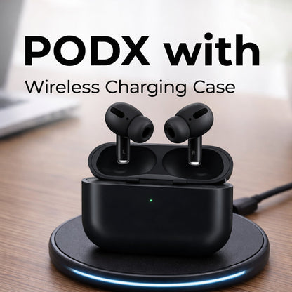 PodX 2 | Black | Bluetooth Wireless Earbuds | Deep Bass | Airdopes  (Copy)